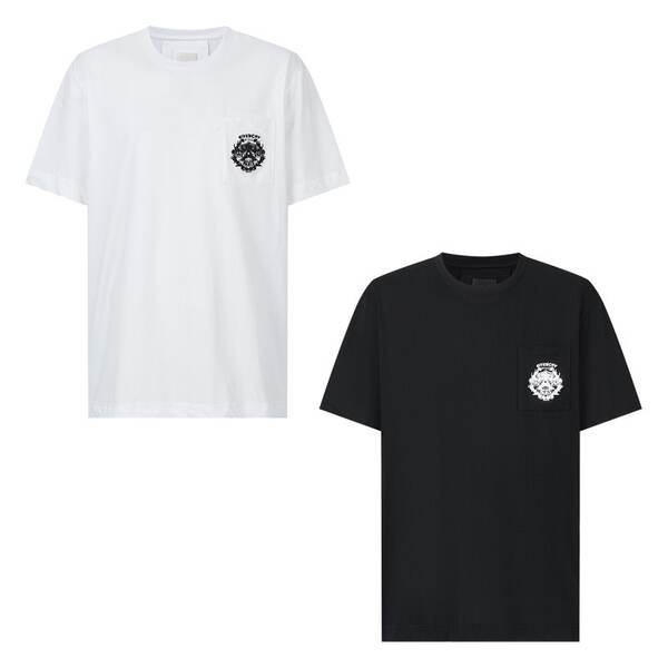 [Givenchy] 지방시 크레스트 로고 포켓 티셔츠