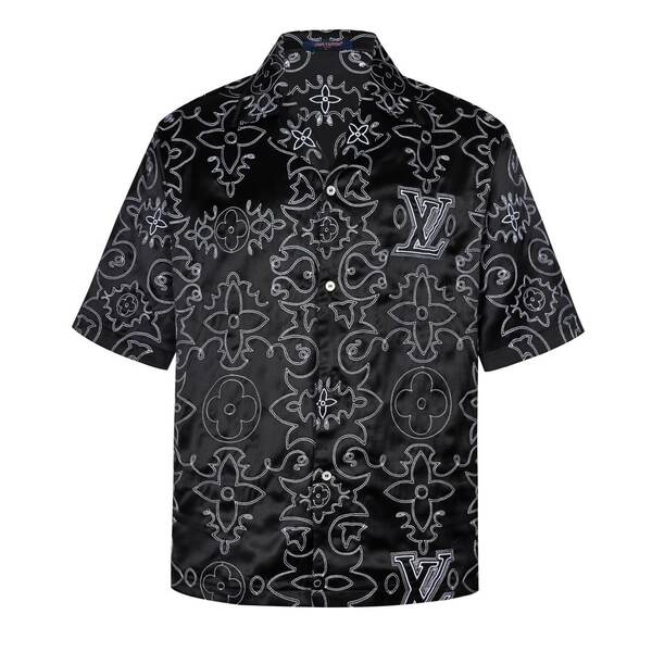 [LouisVuitton] 루이비통 프린티드 쇼트 슬리브 실크 셔츠