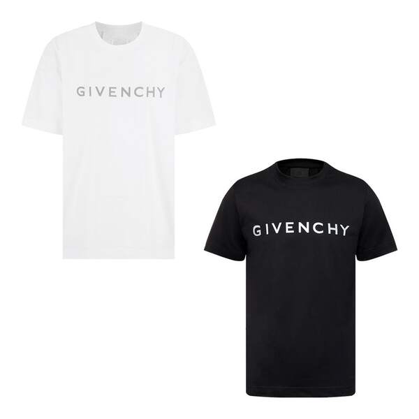 [Givenchy] 지방시 시그니처 프린팅 로고 반팔 티셔츠