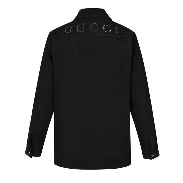 [Gucci] 구찌 블랙 데님 지퍼 셔츠