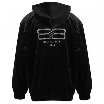[Balenciaga] 발렌시아가 3B 큐빅 로고 벨벳 후드 자켓