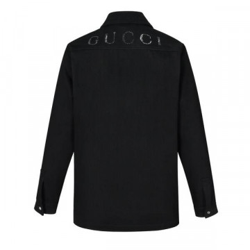 [Gucci] 구찌 블랙 데님 지퍼 셔츠