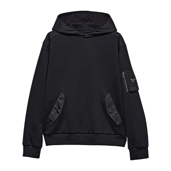 [PRADA] 프라다 코튼플리스 리나일론 후디