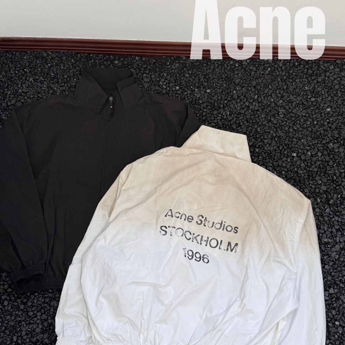 [AcneStudios] 아크네스튜디오 로고 지퍼 자켓 더스티