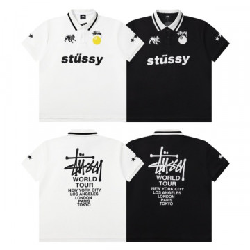[Stussy] 스투시 풋볼 피케 반팔 카라티셔츠