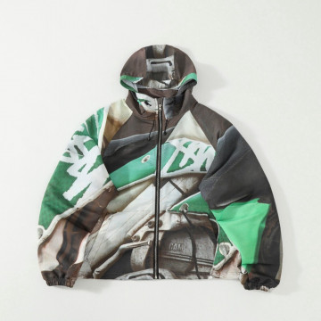 [Stussy] 스투시 비치 쉘 바자 프린트 멀티 후드 자켓